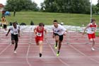 Cameron Meakin (Warrington AC) and William Aldred (Trafford AC) dead heat in the under-15s 80 metres hurdles at the Northern Under-17s and 15s Championships, Liverpool.